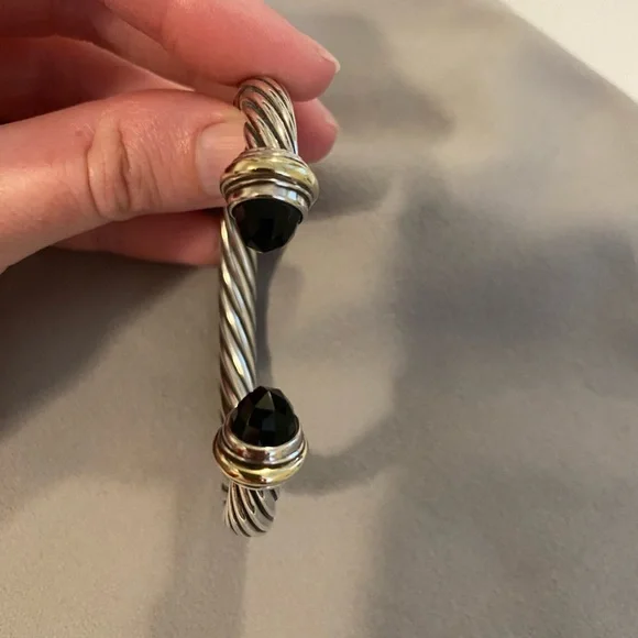 David Yurman 7mm black onyx cable bracelet - Picture 5 of 8